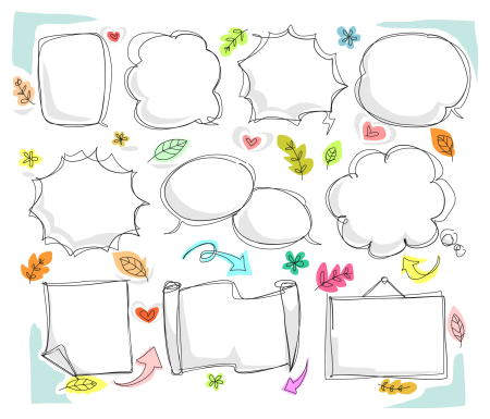 Hand drawn templates for text