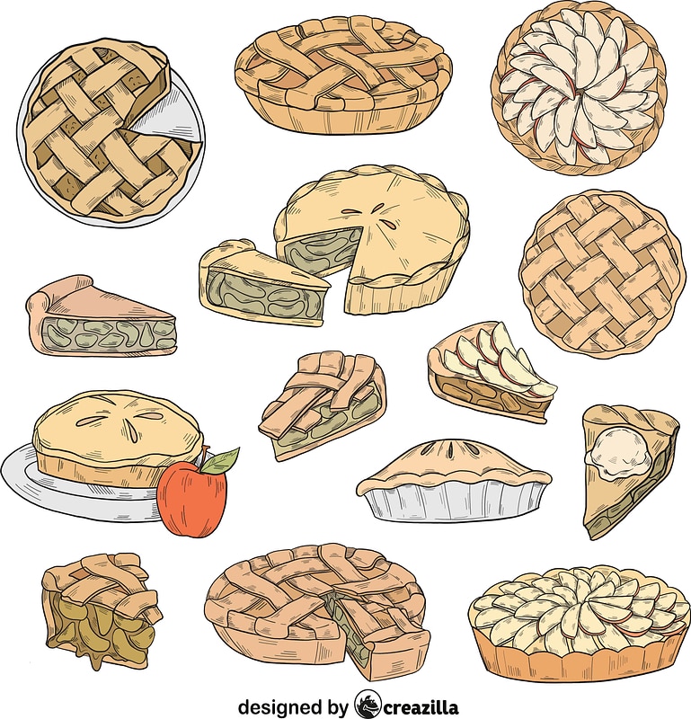 Set of Apple pie