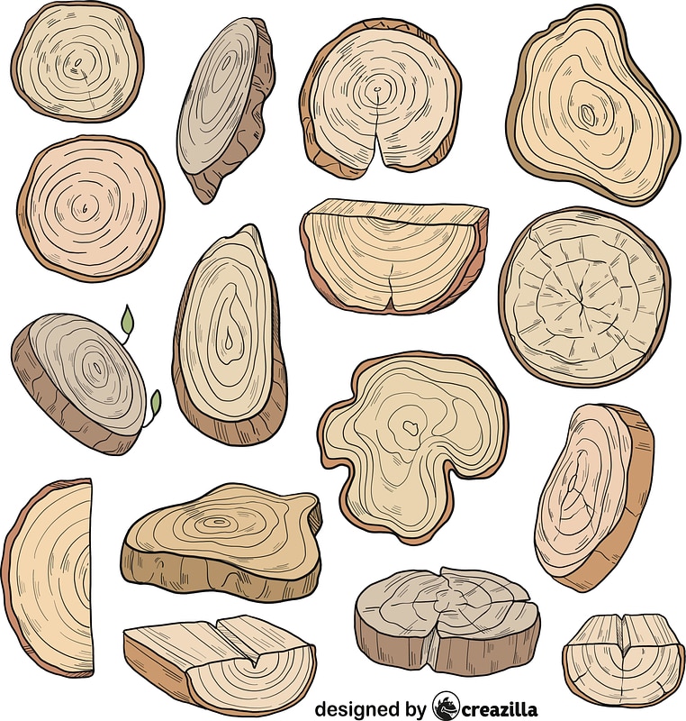 Set of Tree trunk
