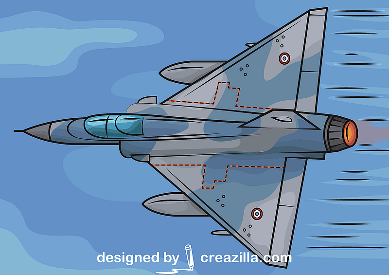 Military Dassault Mirage 2000 Jet Fighter French Airforce