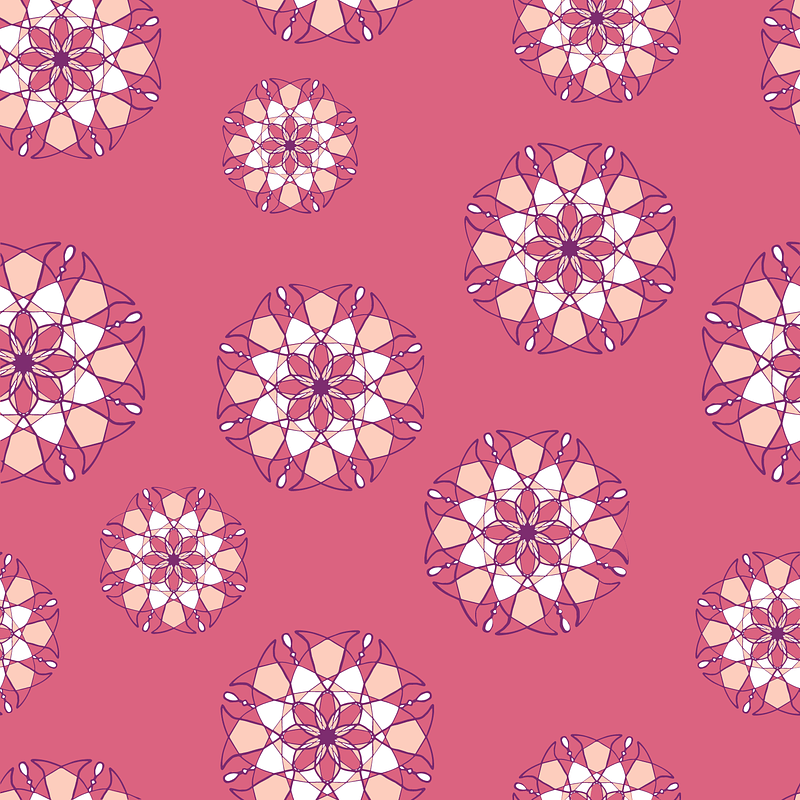 Kaléidoscope fleurs modèle sans couture
