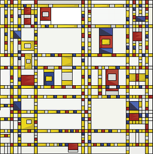 Broadway Boogie-Woogie, 1942 after Piet Mondriaan