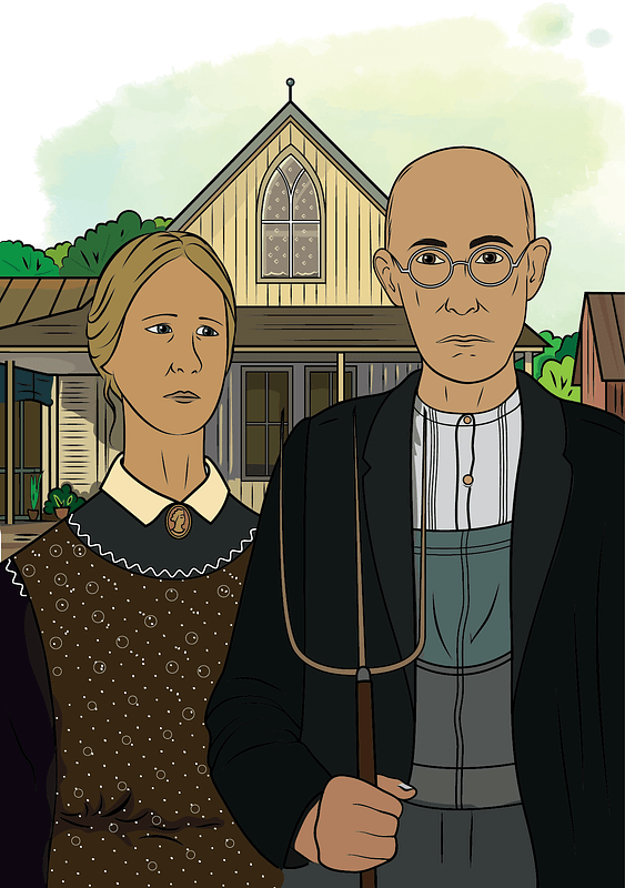 American Gothic by Grant Wood
