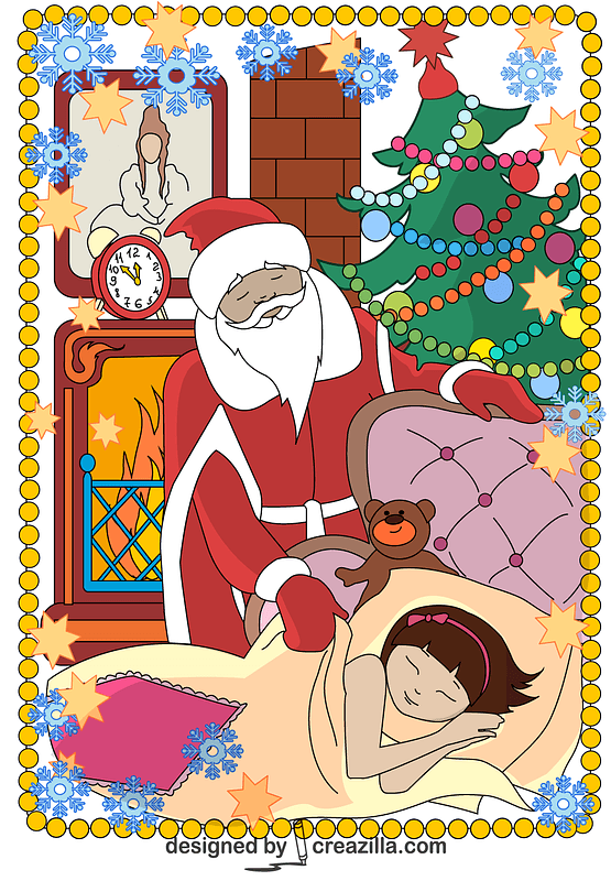 Santa Claus Comes Tonight Card