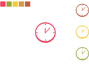 Set of Clocks Icon