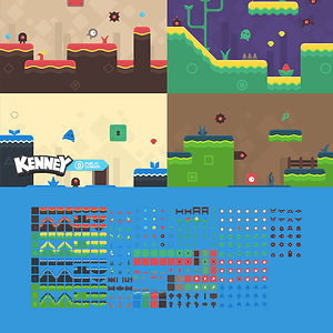 Abstract platformer assets