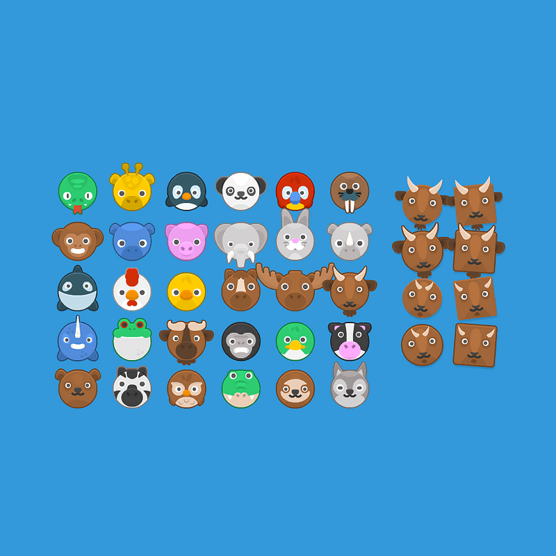 Animal faces masks