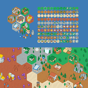 Hexagon game tiles
