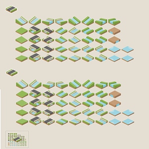 Isometric water tiles