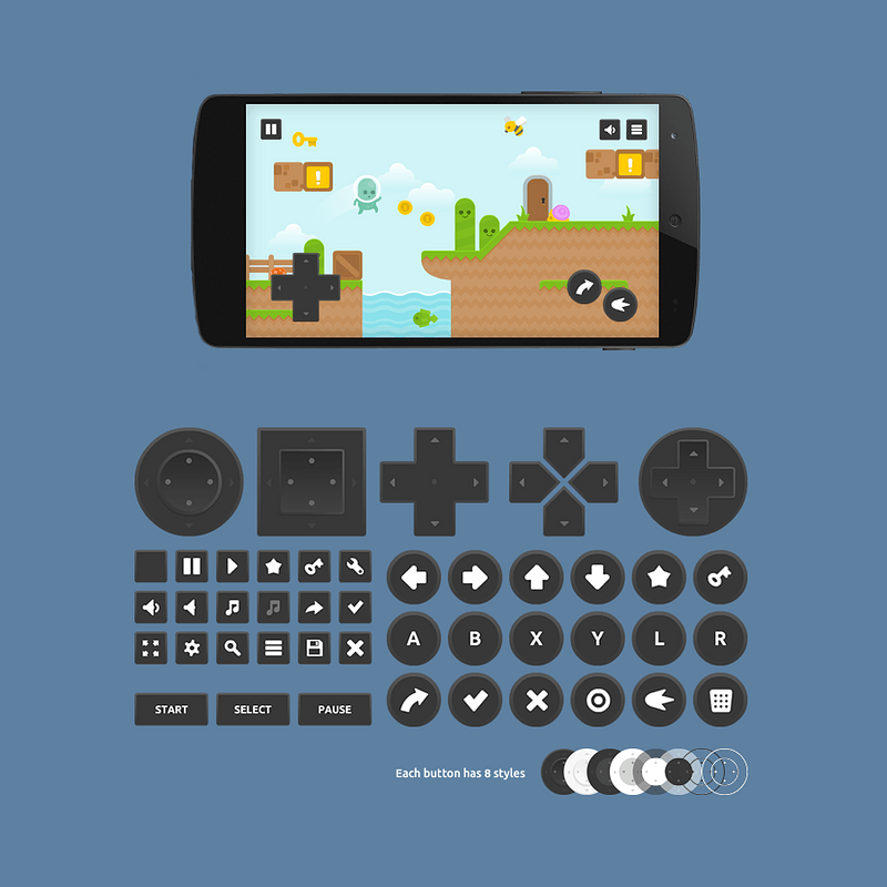 On screen controls for gamepad