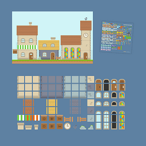 Platformer game buildings