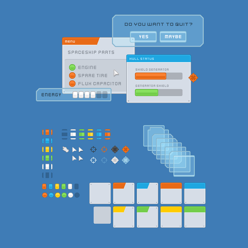 Ui space game pack