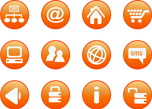 Set 1 of Orange Icons