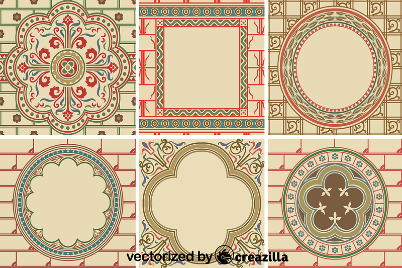 Medallions for ornamental devices and figure subjects