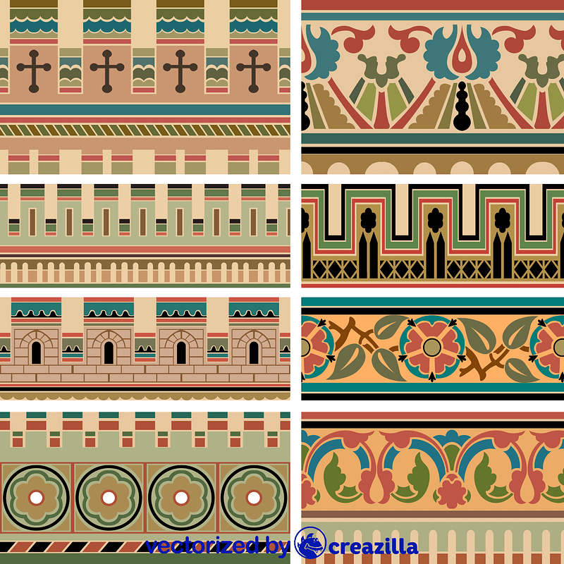 Battlemented crestings