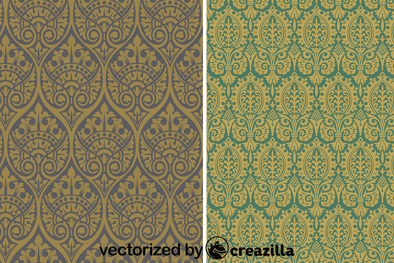 Brocade patterns in gold