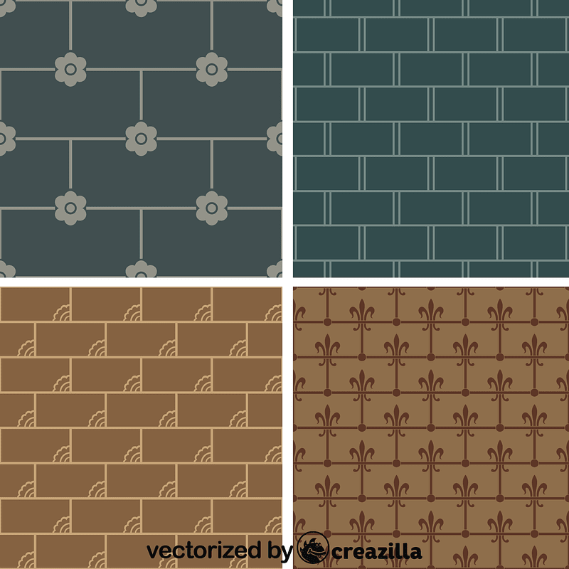 Patterns in dark colours suitable for the lower portions of walls