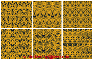 Diaper patterns especially suited for dadoes. They must be enlarged unless the rooms to which they are applied are very small.