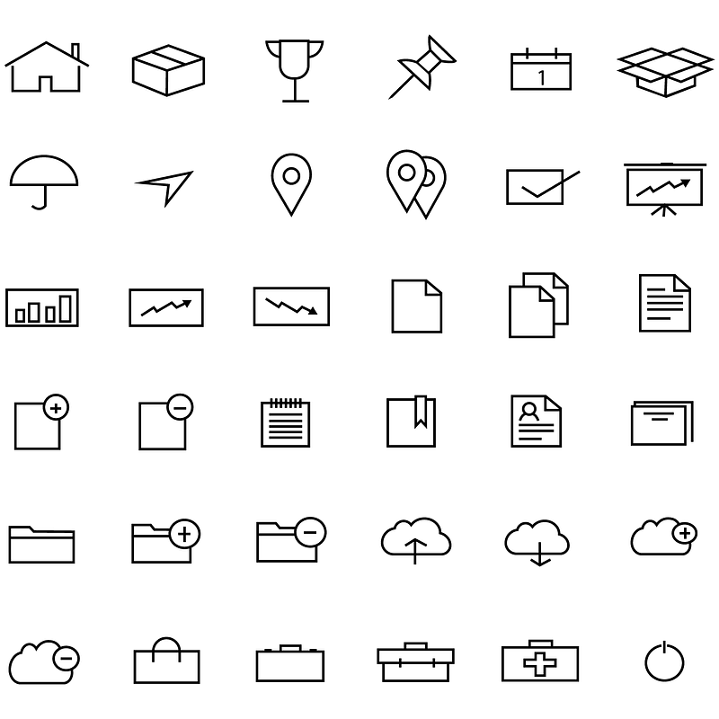 Outline Simple Icons