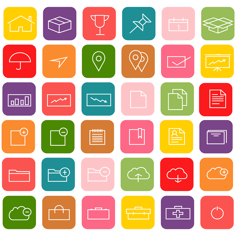 Minimalist Colorful Icons