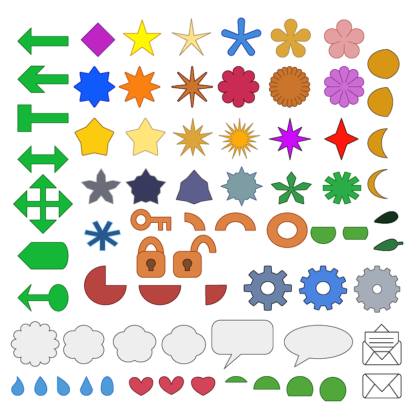 Simple shapes icons