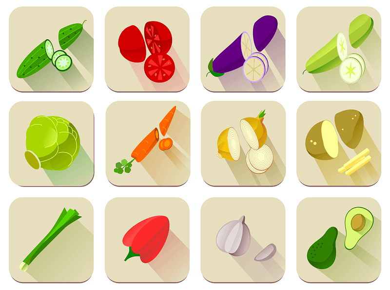 Vegetables Icons