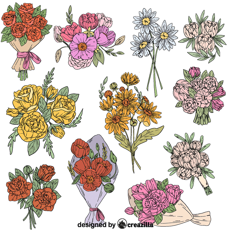 Set of Flower bouquet