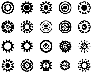 Black Gears Icons