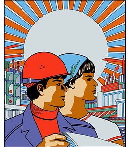 Soviet Workers Poster