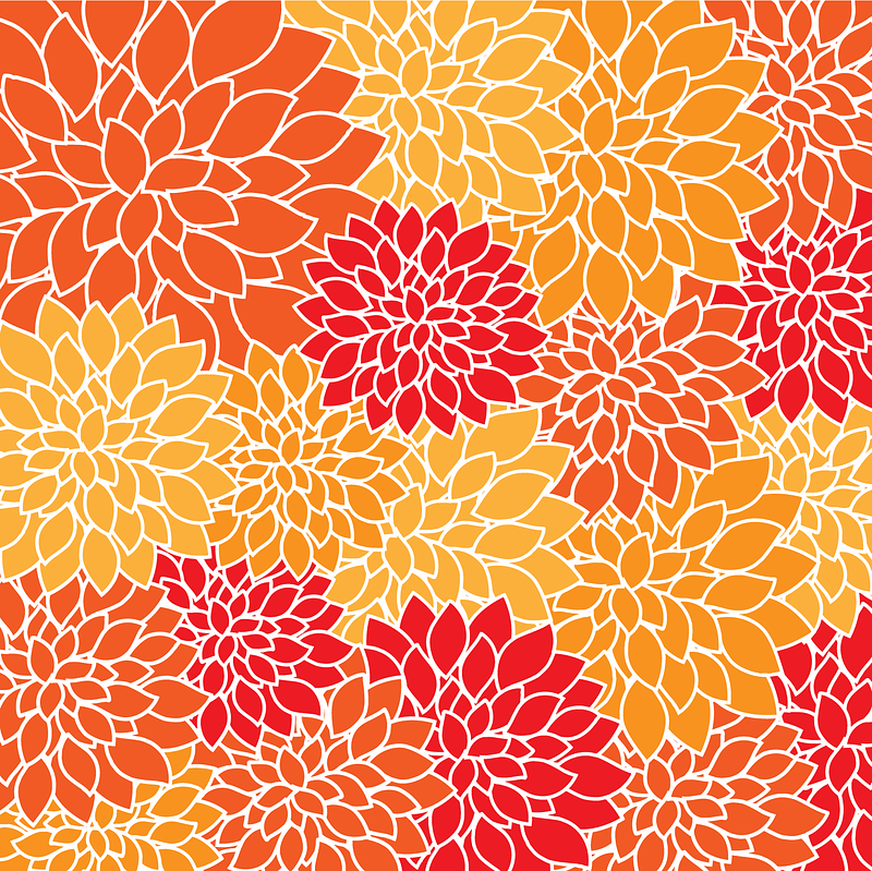 Red and Yellow Flowers Background