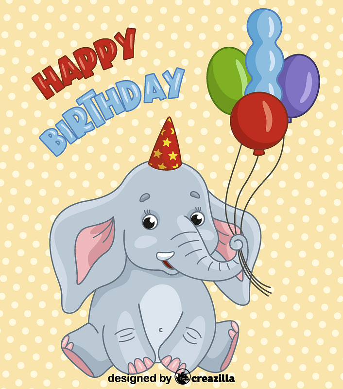 Birthday elephant
