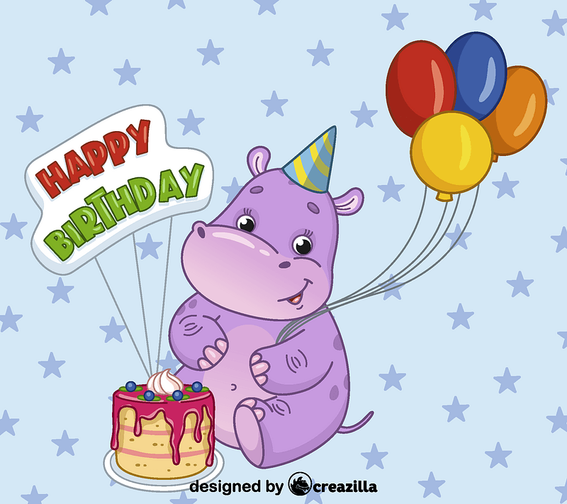 Birthday hippo