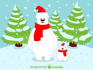 Christmas Polar Bear