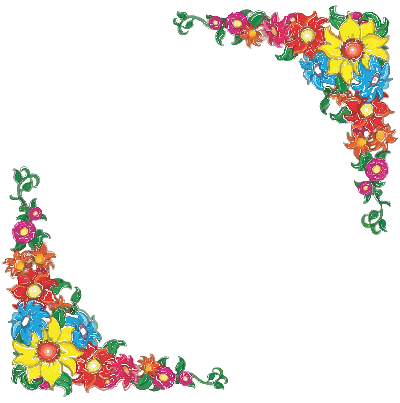 Flowery Border Background