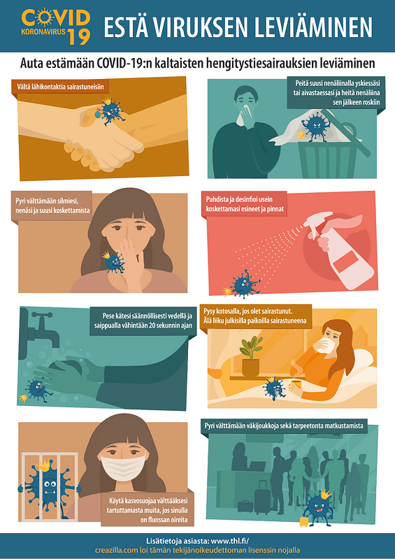 ESTÄ VIRUKSEN LEVIÄMINEN (Finnish)