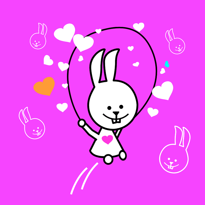 Bunny with Jump Rope Background