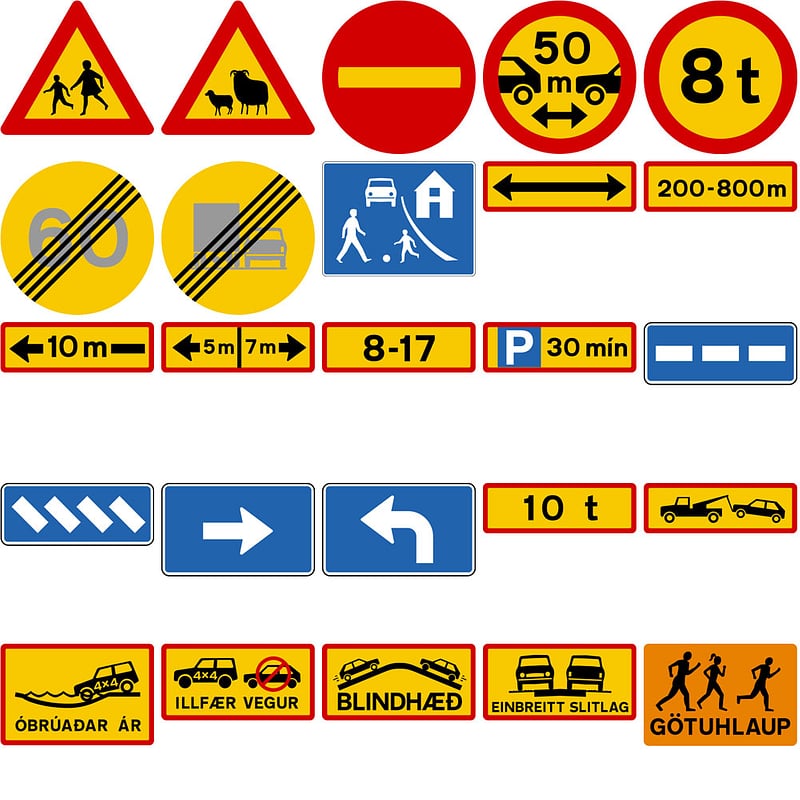 151 Road Signs of Iceland