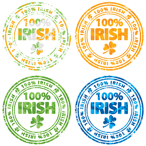 Série de timbres 100% irlandais