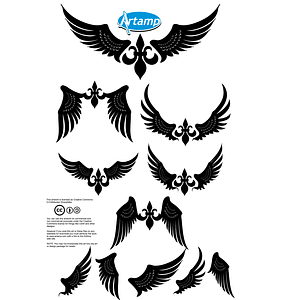 Wings for T-shirt Design