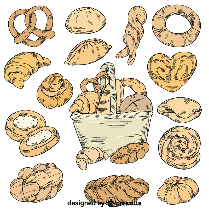 Set of bakery