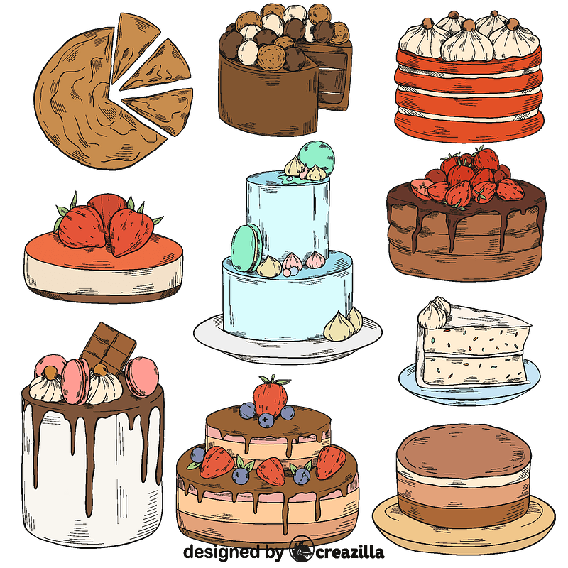 Set of cake