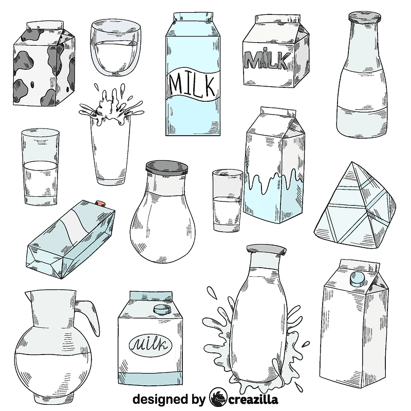 Set of milk