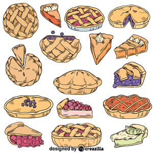 Set of pie