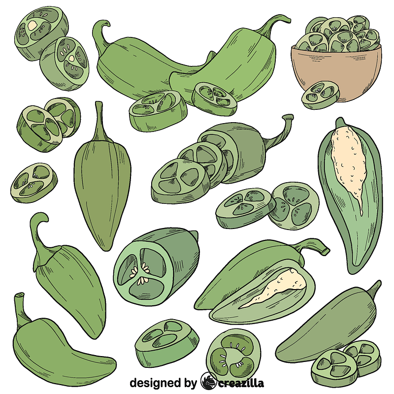 Set of jalapeno