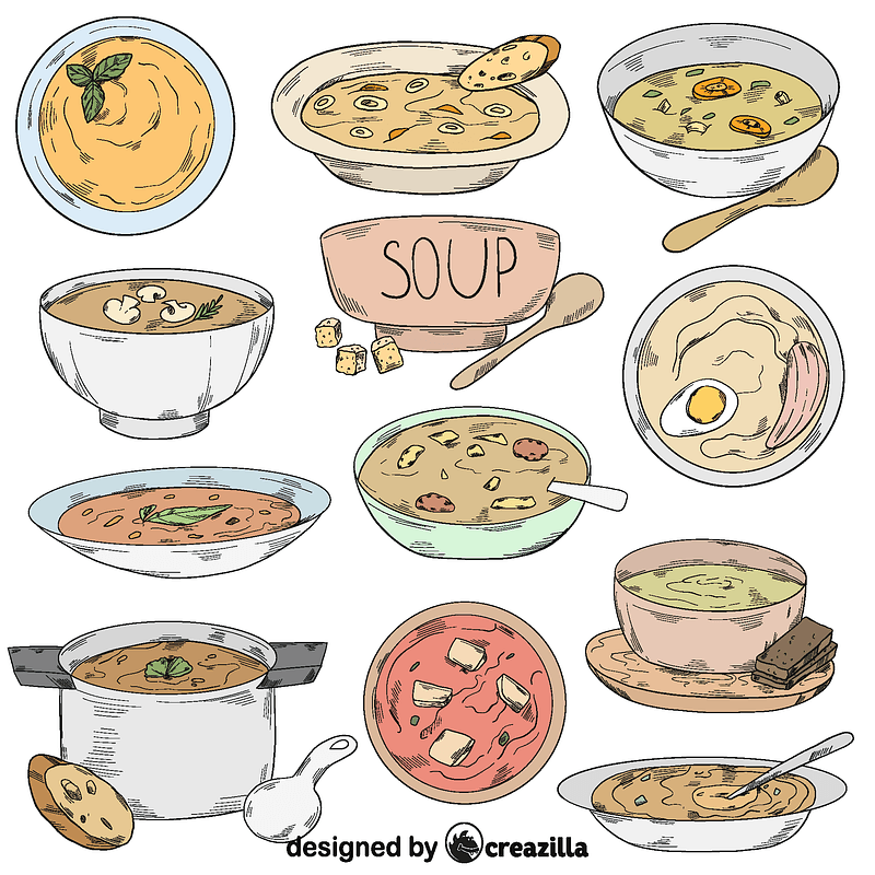 Set of soup