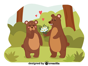 Animals in love - bears