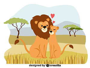 Animals in love - lions