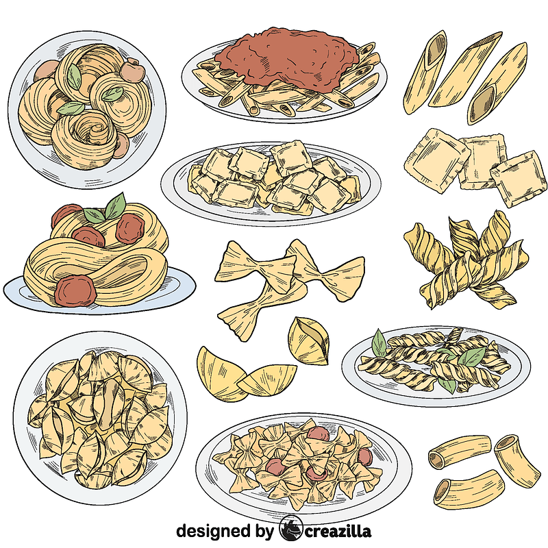 Set of pasta