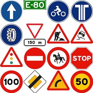 185 Road Signs of Spain