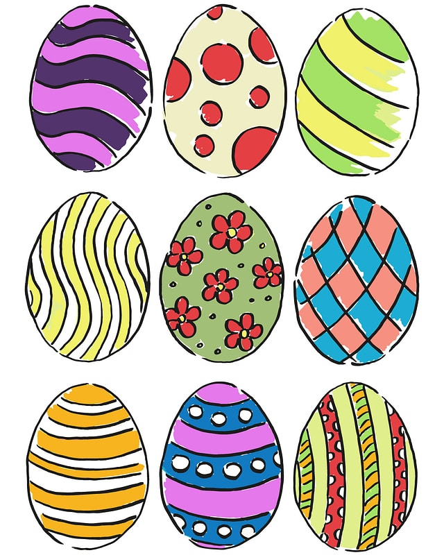 Set of Easter Eggs